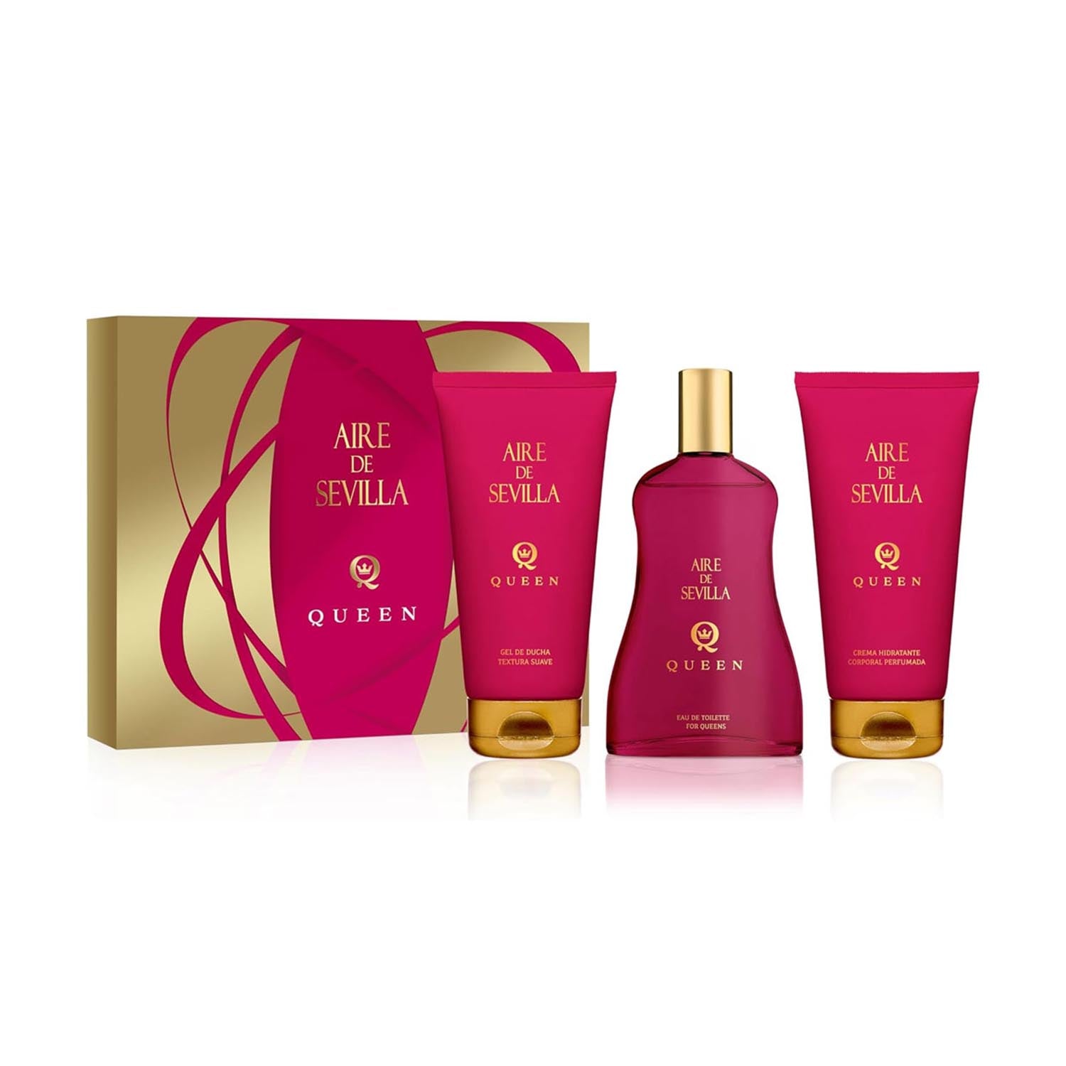 Aire De Sevilla Queen Eau De Toilette 150Ml + Gel De Baño 1U + Crema Hidratante Corporal 1U